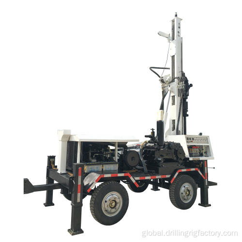 Trailer Drill Rigs 200m 250m Hydraulic Trailer Water Well Drilling Rig Manufactory